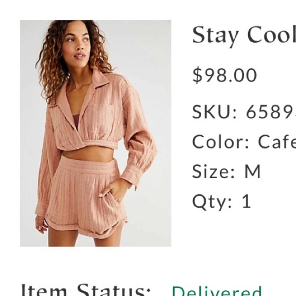 Free people 2 piece set